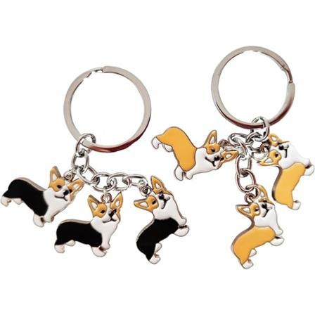 2 kpl söpöjä kissan avaimenperiä Onnen kissa avaimenperiä naisille, pariskunnan avaimenperiä pareille, B