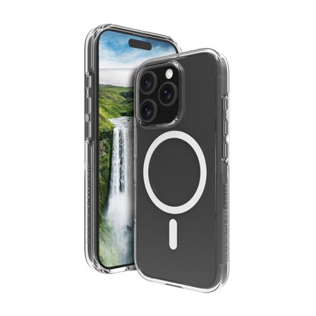 DBRAMANTE1928 iPhone 16 Pro Iceland Ultra D3O deksel (gjennomsiktig) Ultraslank, 100 % resirkulerbar, forsterket med D3O, med MagSafe