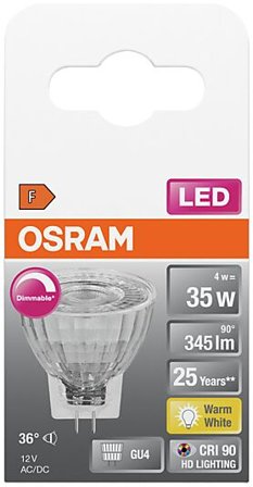 OSRAM LED MR11 35 dim 4,5W 2700K GU4