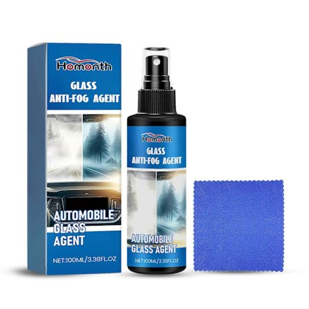 Anti-dug Bilglasrens - Nem Spray & Tør, Langvarig Klarhed & Sikkerhed