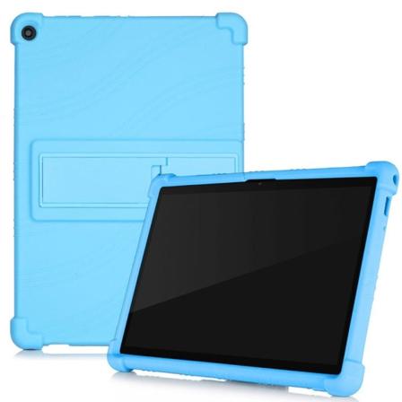 Silikoni slide-out kickstand design tapauksessa Lenovo Tab M10 FHD Plus - Vauvasininen Blue