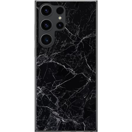 Samsung Galaxy S24 Ultra Gennemsigtig cover Marmor Sort
