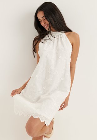 Pieces - Pcnolax Sl Dress - Cloud Dancer