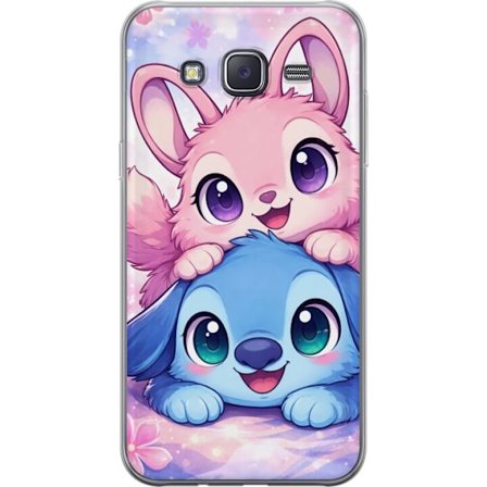 Kompatibel Mobilcover til Samsung Samsung Galaxy J5 Sød kawaii illustration med pink og blå fantasidyr, store øjne og bløde farver perfekt til bø