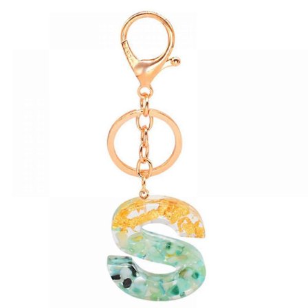 Damska stora bokstavsnyckelringar med tofsar, bokstavsnyckelring charm, nyckelkedja, väska charm tillbehör