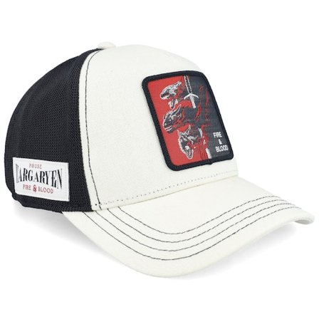 Capslab - Blanc trucker Casquette - Game Of Thrones Fire Blood White/Black A-Frame Trucker @ Hatstore