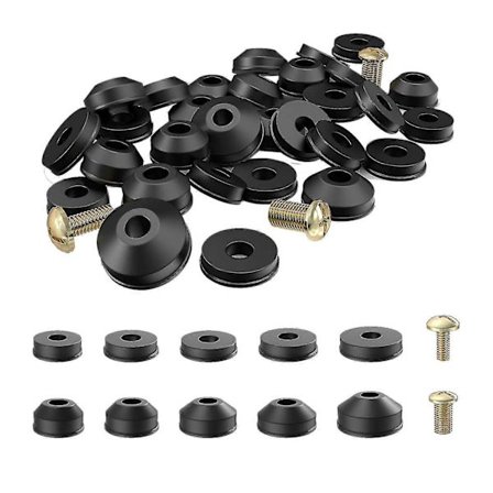 Kranpackningar, 58-pack Platta och Fasade Gummispackningar och Mässingkranmuttrar Sortiment Rep