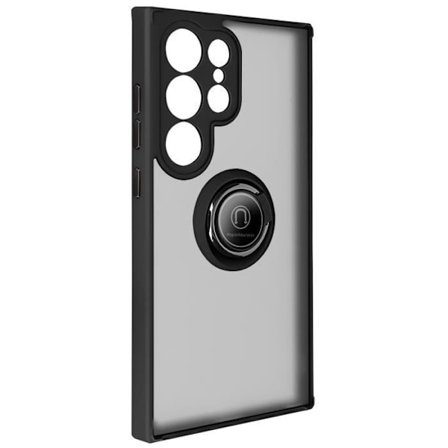 Fodral till Samsung Galaxy S24 Ultra - AVIZAR - Metal Ring Support Funktion Svart
