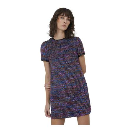 Silvian Heach, Short tweed dress Paars, Dames, Maat:S,polyester