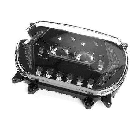 LED-ajovalo Harley Road Glide 2004-2013 -moottoripyörään, edessä korkea/matala valo, suuntavilkku, päiväajo