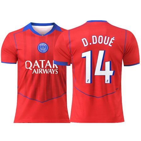 25-26 Paris Saint-Germain F.C. Vieras Kolmas NO.14 D.DOUE Harjoitusjalkapallopaita S-2XL