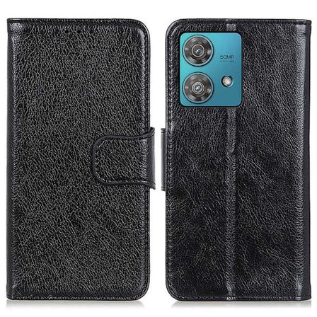 Motorola Moto G84 Plånboksfodral Textured Split - Svart