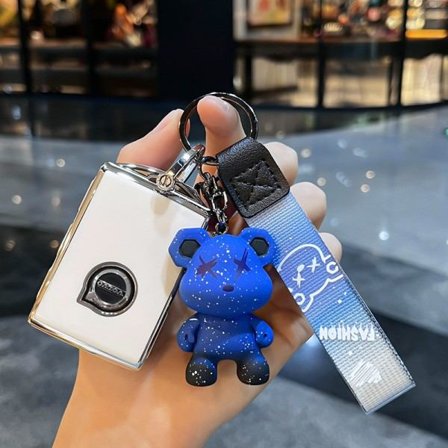 Passer til Volvo S60 etui XC60 XC40 XC90 etui C40 S90 V60 V90 nøgleetui blå IC