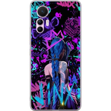 Yhteensopiva Puhelinkuori Xiaomi Xiaomi 12 Lite Värikäs graffitipiirustus, jossa on sinipäinen hahmo urbaanissa katutaidetyylissä