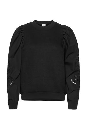 Martine Sweat Sweat-shirt Tröja Svart Second Female