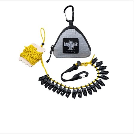 Bærbar udendørs tørresnor med klemmer - Rejse Camping Vasketøjstørresnor