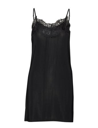Slclara Strapdress Nattlinne Svart Soaked In Luxury