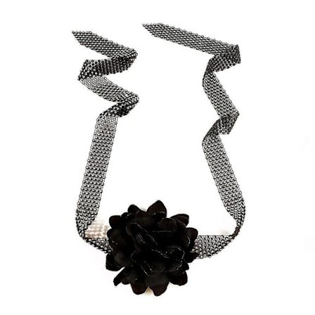 Vintage Stor Blomma Halsband Choker Smycken Nyckelbenskedja Halsband