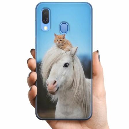 Samsung Galaxy A40 Tpu Mobilskal Häst & Katt