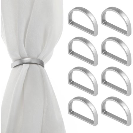 8 Servettringar, Silver Servetthållarring Elegant Silver Servettringar Dekor Metallservettringar för Bordsdekoration Alla hjärtans dag Thanksgiving