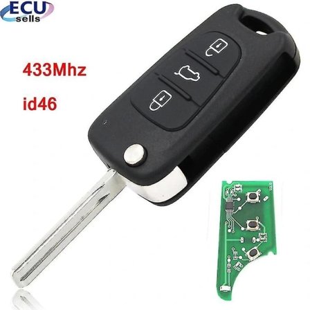 Laadukas 3-painikkeinen älykäs kauko-ohjainavain 433mhz Id46 Kia Rio Seed Seedpro Picanto Sportageen