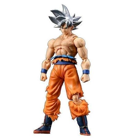 Dragon Ball Z SHF Super Hvit Håret Son Goku Actionfigur Migatte No Goku 16cm PVC Anime Samlingsmodell Figur Til