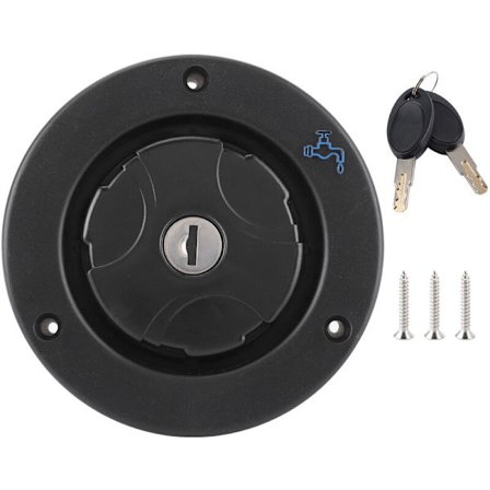 Vanntett låsbar vannpåfyllingslokk med 2 nøkler for bobil campingvogn RV