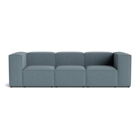 Lissabon 3 Personers Sofa - Nordic Blå - 270x100x72cm - Holdbar Kvalitets Sofa med Krydsfiner Ramme & Blødt Stof - Perfekt Familie Sofa