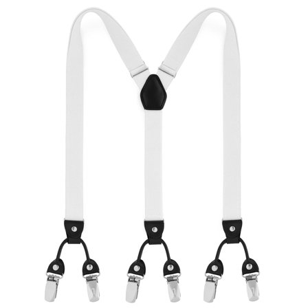 Slanke Hvide Seler til mænd - Clip-on seler