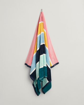 GANT - Flerstripet strandhåndkle 100x180cm multicolor