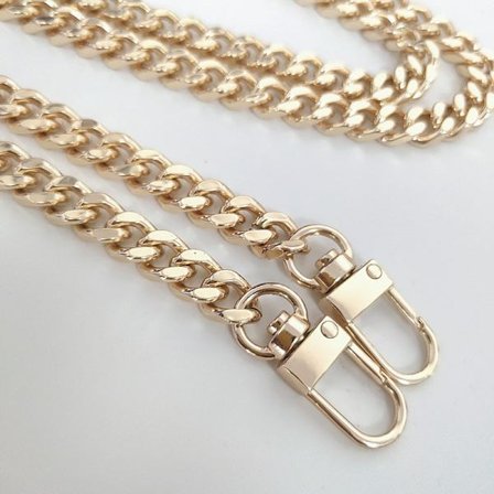 120cm Metal Messenger Bag Chain Belt Wallet Shoulder Bag Chain Replacement - Light Gold