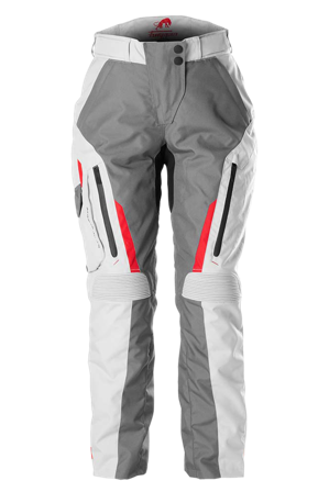 Motorbroek Dames Furygan Killington Grijs/Parelmoer Rood XL