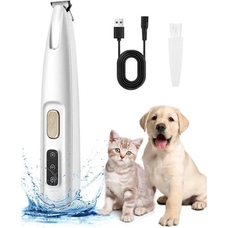 Hundtrimmer / Klotrimmer - Trimmer för tassar med LED-ljus, Tyst och Effektiv