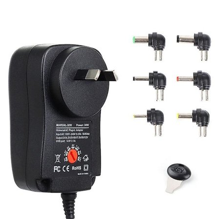 Strømadapter 3-12v Justerbar Spenningsadapter Usb2.1a 30w Multi-bruk Strømforsyning A