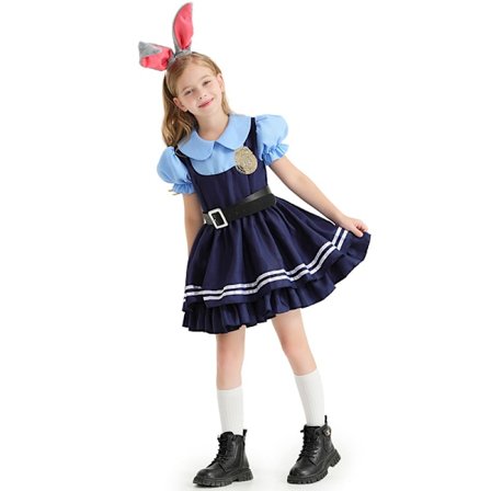 Pige Politibetjent Kostume Børne Politi Outfit