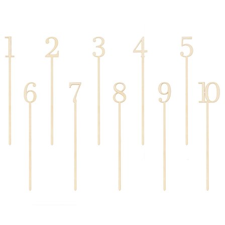 Bordsnumrering i Trä