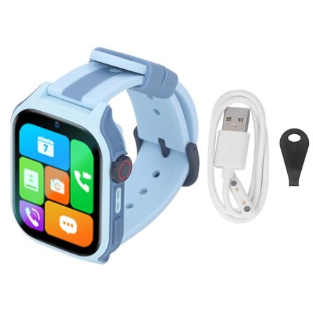 Smart Kids Klocka 4G Stor Skärm Super Tunn Barn Fitness Realtidspositionering GPS Klocka