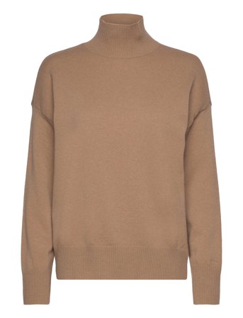 Superfine Lambswool Stand Collar Brown GANT