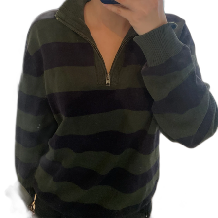 Randig Hilfiger Zip Sweater