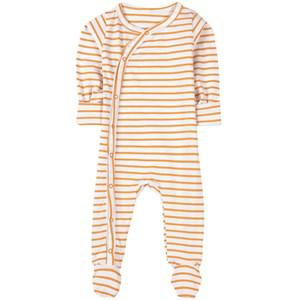 A Happy Brand White Striped Footed Baby Body 62/68 cm - Nightwear - 62/68 cm - Yellow - Junge