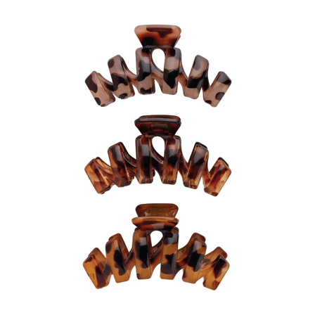 Brushworks Tortoiseshell Claw Clips, 3 stk.