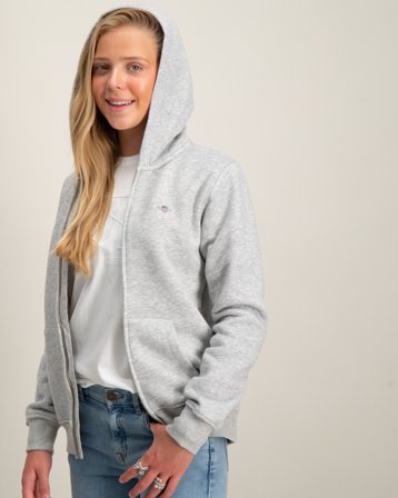 GANT SHIELD ZIP HOODIE Harmaa Hupparit/Hoodie Tytöt - Kids Brand Store