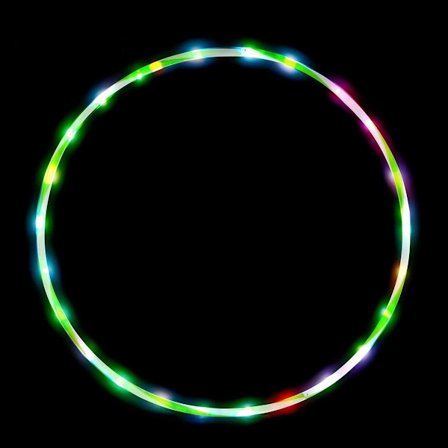 Lampe LED hula hoops for barn over 6 år og voksne, fitness, dans, trening KLB