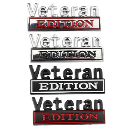Veteran Edition Bil Mærkat Emblem, Bilklistermærke 3D Ophøjede Bogstaver