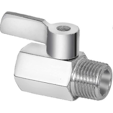 Avstängningsventil för duschhuvud, 304 rostfritt stål Mini kulventil Npt-gänga (1/2 tum hane X 1/2 tum Th