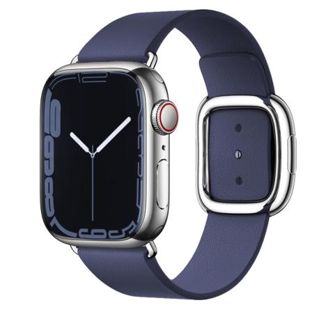 Moderni solkihihna Apple Watch rannekkeelle 45mm 41mm 44mm/40mm 38 42mm 49mm Correa nahkarannekoru Iwatch Serie 3 6 Se 7 8 Ultra 40mm 38mm 41mm dark 