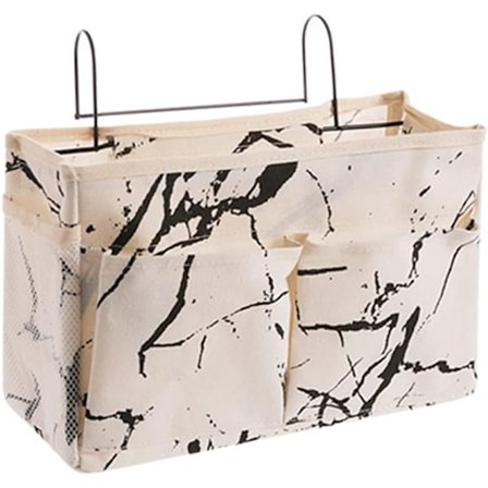 Hängande förvaringskorg för sängbord, loftsängsram med krok för hem, kontor, skola,