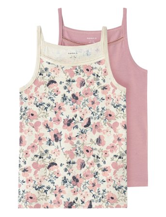 Nkfstrap Top 2P Nostalgia Flower Noos Pink Name It