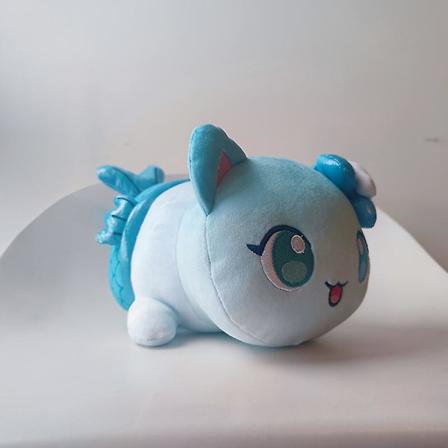 Aphmau Meow Meows Plussj Sandwich Fries Donut Katt. Havfrue Katt Mermaid Cat 25cm