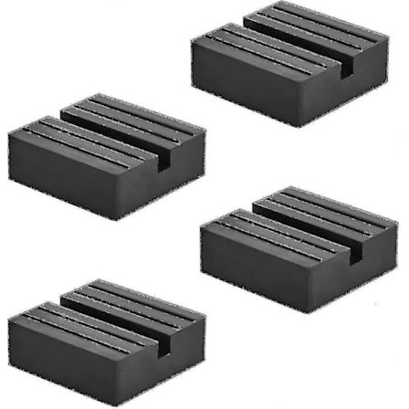 Gummiblok til Donkraft, Hydraulisk Bufferpude, Donkraftpude Donkraftsporbeskytter til Beskyttelse af Undervogn ved Løft af Bil (4 stk)